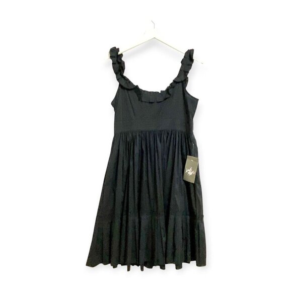 Maggy London black Sleeveless ruffle Mini Dress, Size 10, New with tag - Picture 2 of 12